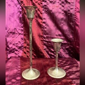 Elegant Silver Candle Holders from India